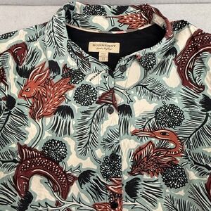 Burberry Beasts Collection Silk Blouse Fish Print Mythical US 4 Authentic